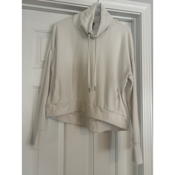 Sweaty Betty Funnel Neck Harmonise Luxe Sweatshirt Cream Women's Size Medium - Picture 3 of 5